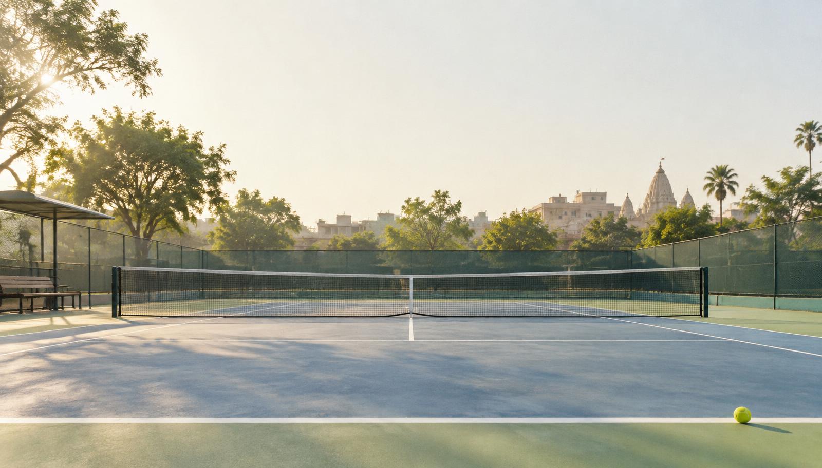 Tennis courts and player training at STEMON